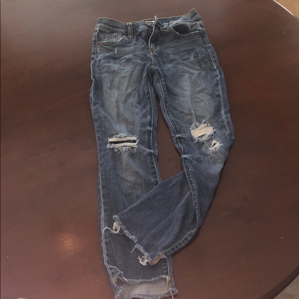 ripped denim jeans